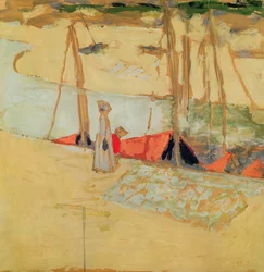 Promenade dans le port de Le Pouliguen, 1908